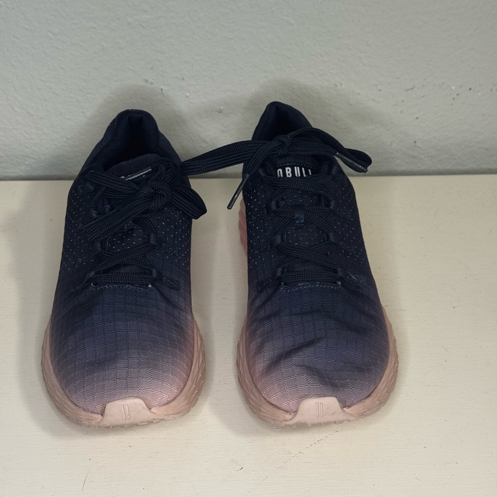 NOBULL Allday Navy and Pink Ombre Gradient Ripstop Runner Sneakers - Picture 2 of 9